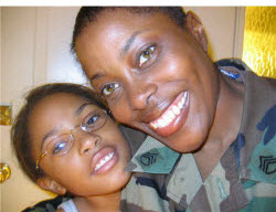 Woman Veteran with daughter